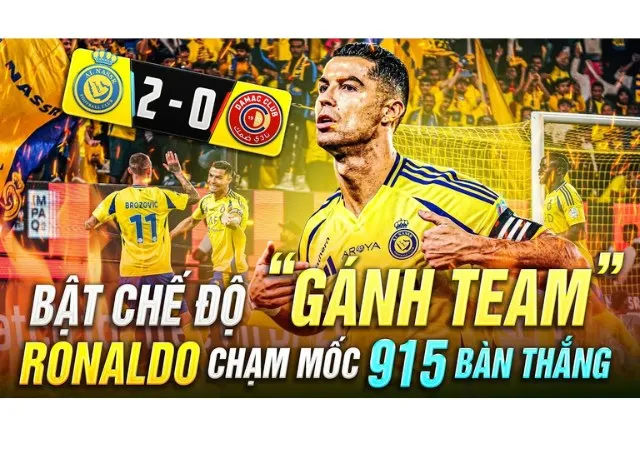 Cristiano Ronaldo ghi bàn thứ 915 trong sự nghiệp của mình trước Damac