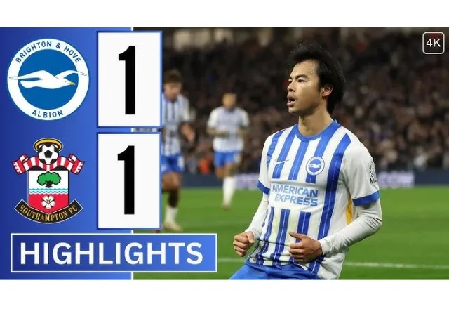 Brighton để Southampton cầm hòa đáng tiếc trên sân nhà