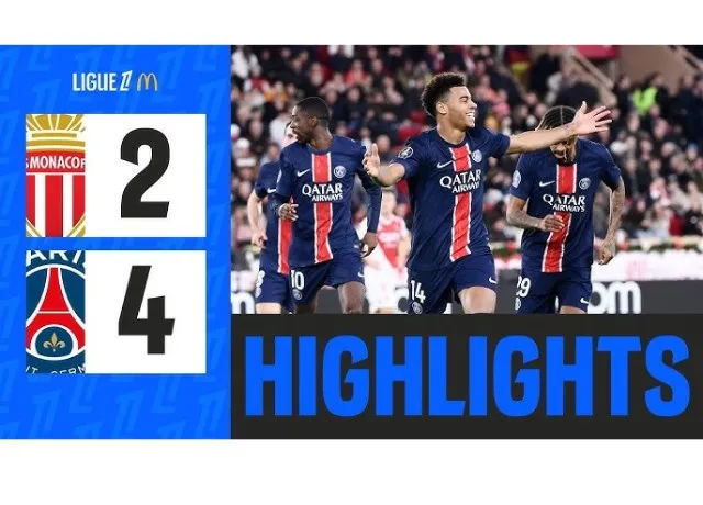 PSG vượt qua Monaco với tỷ số 4-2