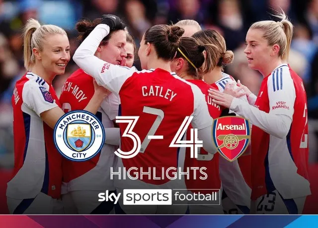 Arsenal Triumphs in Seven-Goal WSL Thriller Against Manchester City