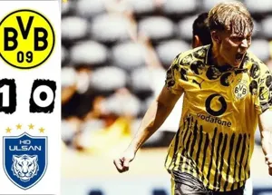 Dortmund thắng tối thiểu Ulsan Huyndai tỷ số 1-0 giành ngôi đầu bảng F